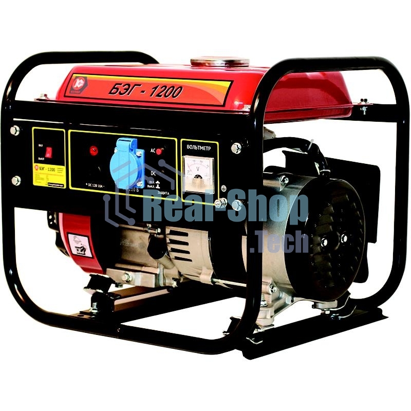 Бензогенератор КАЛИБР БЭГ-1200 1.2кВА 220В 87см3 5л 25кг