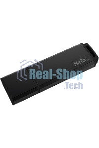 Флешка USB Netac U351 64Gb NT03U351N-064G-20BK, USB 2.0, с колпачком, металлическая черная