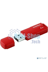 Флешка USB Smartbuy R/W 4 Gb,CLUE красный (SB4 GbCLU-R)