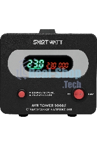 Напольный стабилизатор напряжения SMARTWATT AVR TOWER 500RF (140W - 260W, 500VA, 0.5 кВт, 50-60 Гц, розеток - 1, LED-дис