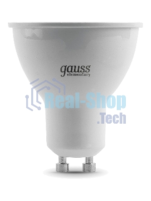 Лампа светодиодная Gauss Spotlight Elementary 9Вт цок.: GU10 спот 220B 4100K св. свеч. бел. нейт. MR16 (упак.: 10 шт) (13629)