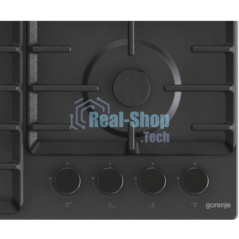 Газовая варочная панель Gorenje GW642SYB, 4 конфорки, эмалированная сталь, черный
