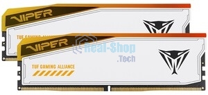 Оперативная память Patriot Viper Elite 5 TUF Gaming, DDR5, 32Gb (2x16 GB), 6000 MHz, CL36, DIMM, радиатор, RGB, белый