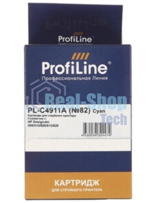 Картридж струйный ProfiLine PL-C4911A №82 для принтеров HP Deskjet 500/500ps/510/800/800ps DesignJet copier cc800ps Cyan водные