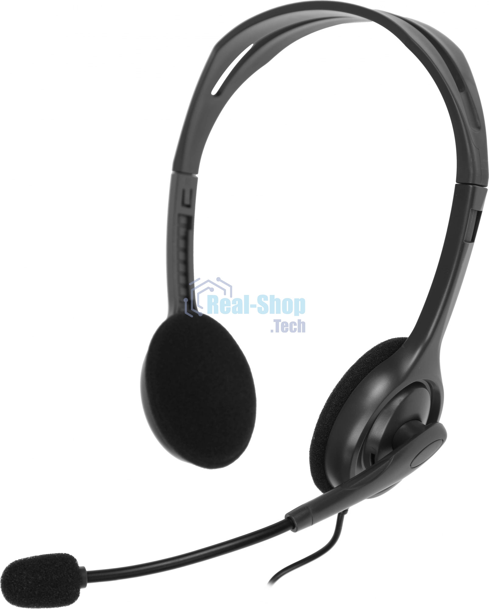 Гарнитура Logitech H110 серебристый, проводная, 3.5 мм