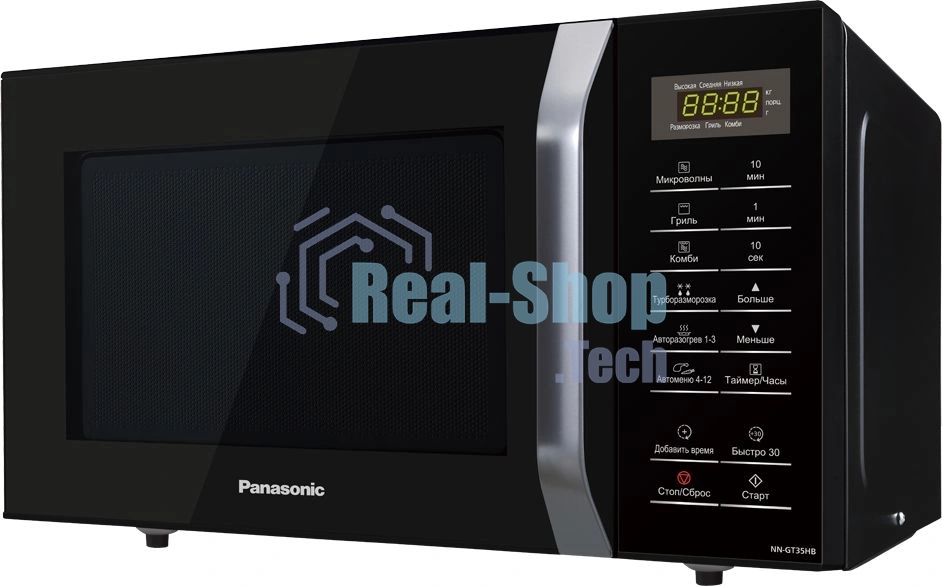 Микроволновая печь Panasonic NN-GT35HBZPE черный, 23 л, 800 Вт, переключатели - сенсор