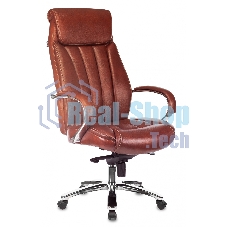 Кресло руководителя Бюрократ T-9922SL светло-коричневый Leather Eichel кожа крестовина металл хром