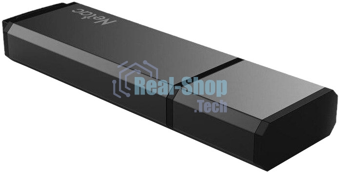 Флешка USB Netac U351 64Gb NT03U351N-064G-20BK, USB 2.0, с колпачком, металлическая черная