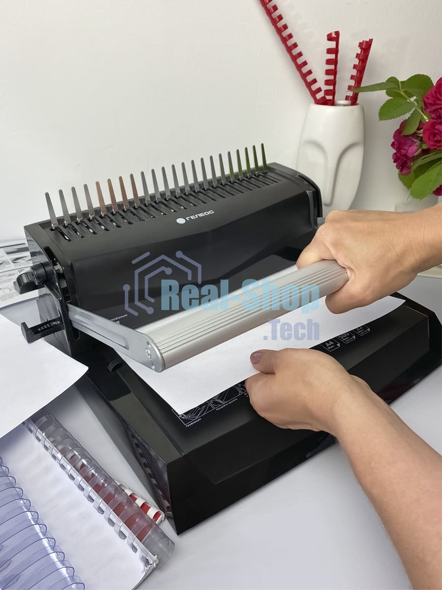 Переплетчик Heleos БП-22 A4/перф.13л.сшив/макс.500л./пластик.пруж. (6-51мм)