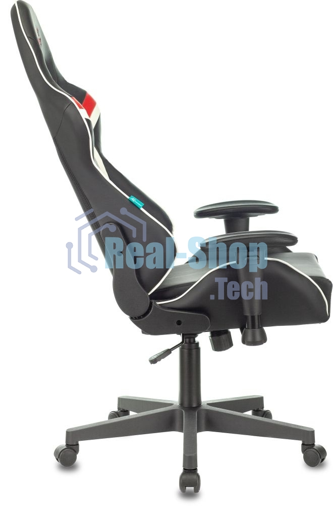 Кресло игровое ZOMBIE Z4, на колесиках, искусственная кожа, черный/красный (viking zombie z4 red)