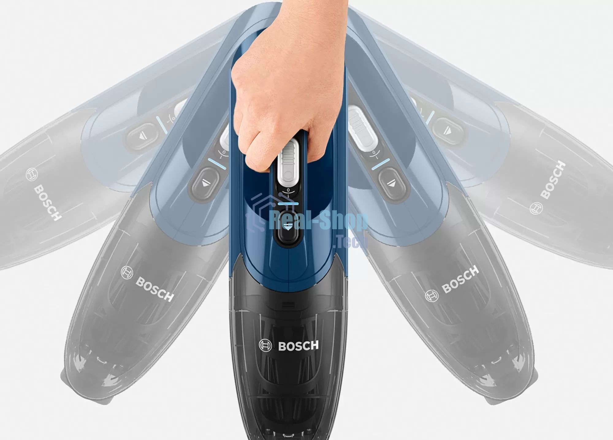 Пылесос вертикальный Bosch BCHF 2MX20 синий, питание от аккумулятора, 150 Вт, уборка сухая, пылесборник 0.4 л