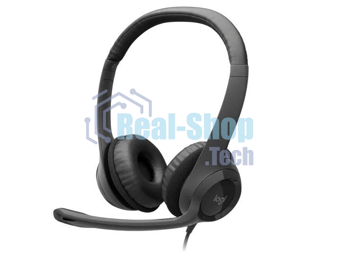 Гарнитура проводная Logitech Headset Logitech H390 USB черный