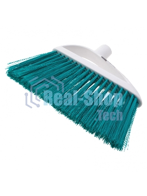 Щетка Home Palisad пластмассовая для подметания пола, премиум, 23 см, без черенка, бирюз. щетина