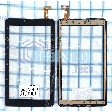 Сенсорное стекло (тачскрин) DH-0728A3-PG-FPC132, черное
