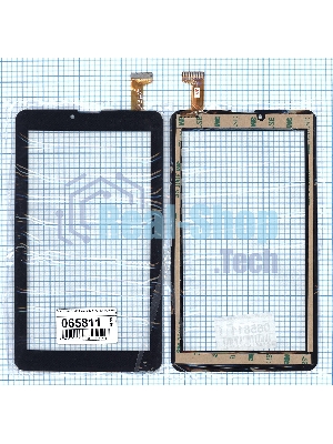 Сенсорное стекло (тачскрин) DH-0728A3-PG-FPC132, черное