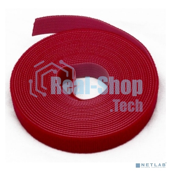 Лента (липучка) Hyperline WASNR-5x9-RD в рулоне, ширина 9 мм, длина 5 м, красная