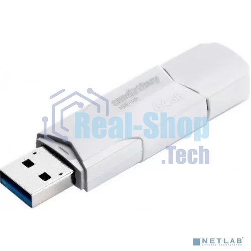 Флешка USB Smartbuy CLUE white (SB64GbCLU-W3), 64Gb, USB 3.0, R/W 70/25, белый