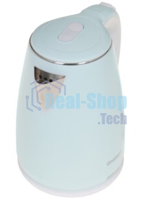Чайник электрический Energy E-261 1.8 л, двойной корпус, голубой,2200 Вт(164141)