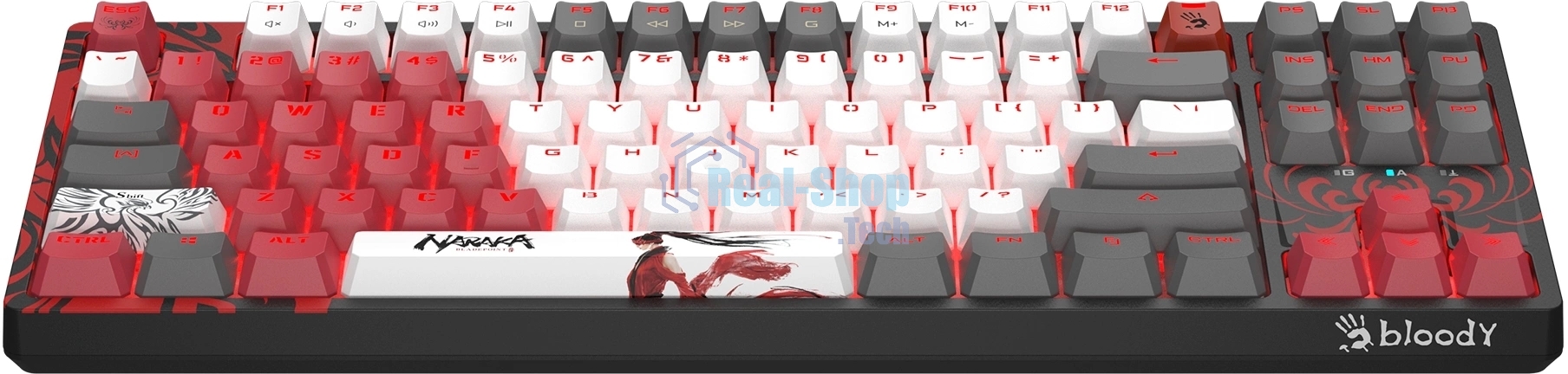 Клавиатура проводная A4Tech Bloody S87 Naraka USB черный/красный