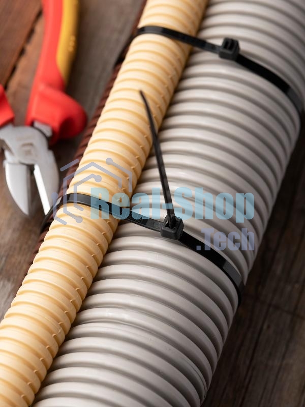 Хомут кабельный 4.8х350 нейл. черный (уп. 100 шт) EKF plc-cb-4.8x350