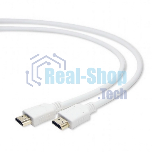 Кабель Cablexpert HDMI CC-HDMI4-W-10, 19M/19M, v2.0, медь, позол.разъемы, экран, 3 м, белый, пакет