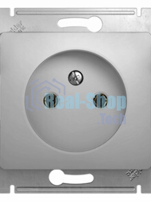 Механизм розетки 1-м СП Glossa 16А IP20 без заземл. алюм. SchE GSL000341