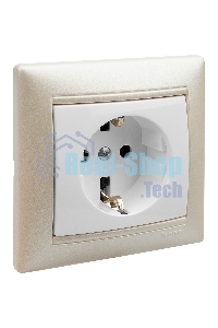 Розетка электрическая Valena с заземлением (белая)