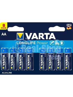 Батарейка Varta LONGLIFE POWER (HIGH ENERGY) LR6 AA BL8 Alkaline 1.5V (4906) (8/160) (8 шт.)