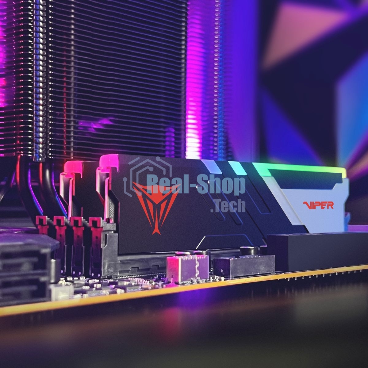 Оперативная память Patriot Viper Venom, DDR5, 32GB (2x16GB), 7400MHz, CL36, DIMM, с радиаторами, RGB, черный