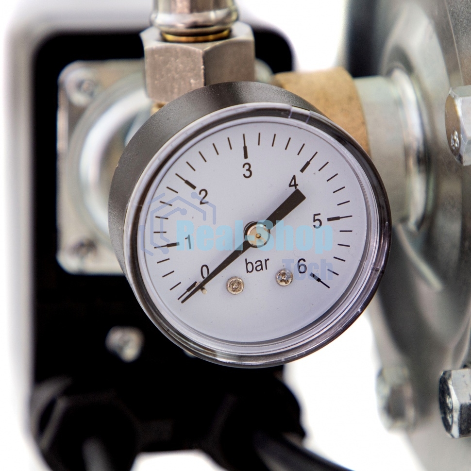 Насосная станция Denzel PS1000X, 1000 Вт, 3500 л/ч, ресивер 24 л, подъем 44 м, нержавейка