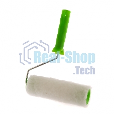 Валик с натуральным мехом Сибртех, с ручкой, 200 мм, ворс 12 мм, D 48 мм, D ручки 6 мм