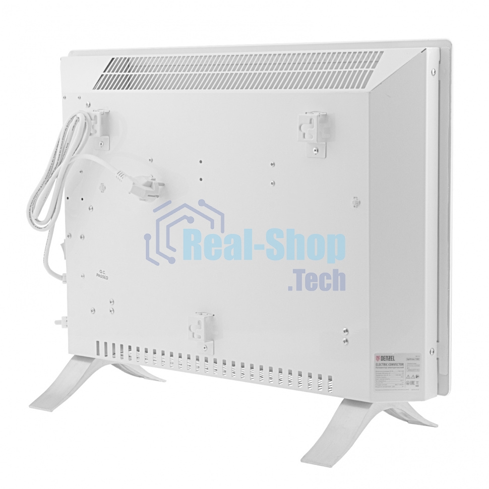 Конвектор Denzel OptiPrime-1500 белый, 1500 Вт, 20 м2, термостат, дисплей, WiFi