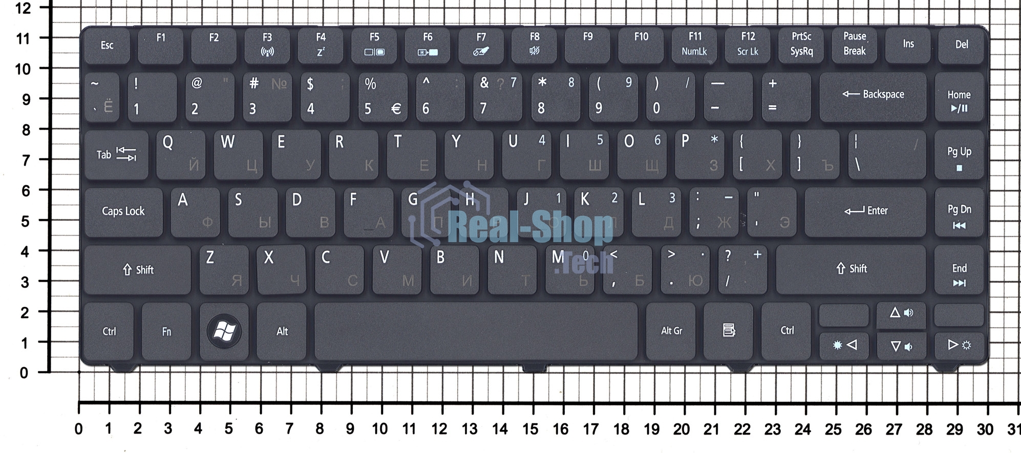 Клавиатура для ноутбука Acer Aspire Timeline 3410 3410T 3410G 4741 3810 черная матовая