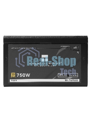 Блок питания Thermalright, 750W 80+ Gold (ATX, 3.0, PCIe 5.0, Non-modular, 1x24(20+4)pin, 1xCPU 8(4+4)pin, 2xPCIe*2 8(6+2)pin, 5xSATA3, 1x12+4pin (12VHPWR PCIe 5.0 12+4pin 600mm), 3xMOLEX4pin, Active, 120x120мм, 150x140x86mm, APFC, black)