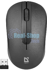 Мышь беспроводная Defender Hit MM-495 черный, 1600 dpi, радиоканал, USB, кнопки - 3