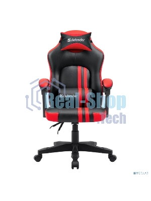 Кресло Defender MERCURY BLACK/RED черный/красный, экокожа