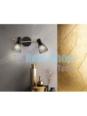 Светильник Ambrella light TR8660/2 BK/GD черный/золото E14/2 max 60W 330*100*170