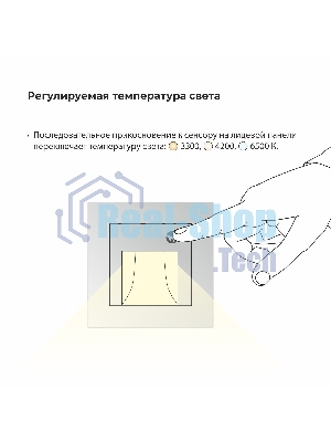 Встраиваемая LED подсветка Werkel W1154608 три режима с датчиком движения (черный матовый)