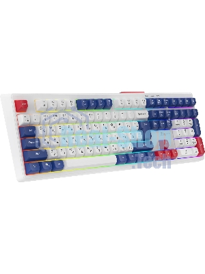 Клавиатура Oklick 725G проводная, USB Type-A, белый/красный