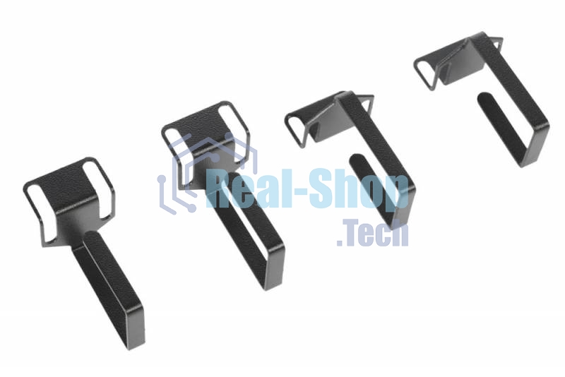 Органайзер кабельный одинарный изгонутый, черный