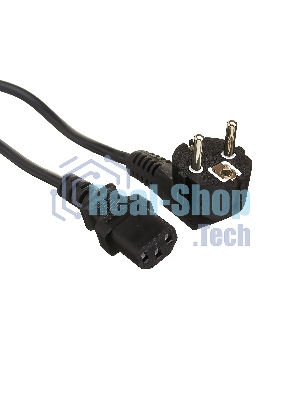 Кабель питания ExeGate Power PC-5P (Евровилка угловая Schuko->С13) VDE-250V-3*0.5-CU, 6A, 5м