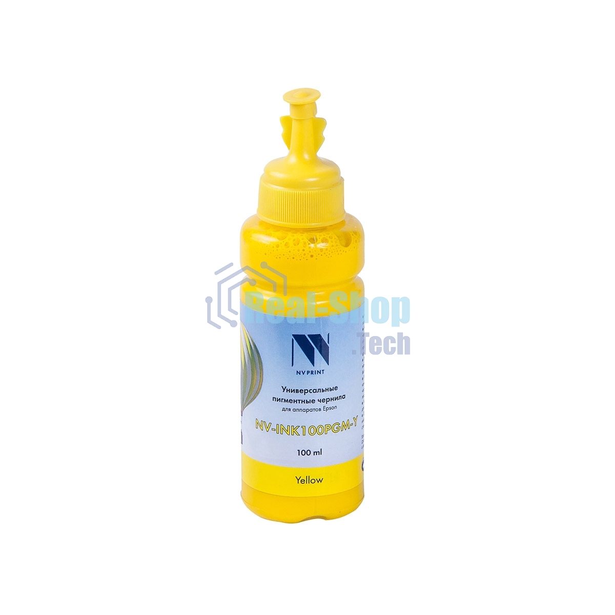 Чернила NVPrint NV-INK100 универсальные Yellow пигментные для аппаратов Epson (100мл) Китай