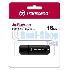 Флешка USB Transcend JetFlash 700 (TS16GJF700), 16Gb, USB 3.0, R/W 70/20, черный