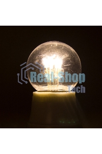 Лампа шар Neon-night e27 6 LED Ø45мм - теплый белый, прозрачная колба, эффект лампы накаливания