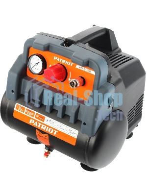 Компрессор поршневой Patriot WO 6-180 безмасляный 180л/мин 6л 1100Вт черный/оранжевый