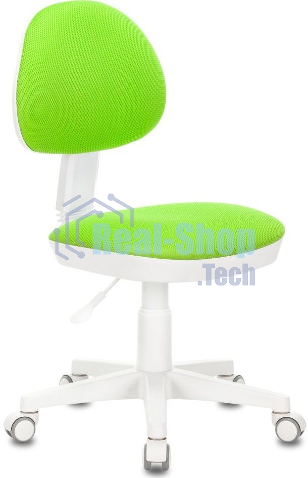 Кресло детское Бюрократ KD-3 салатовый TW-18 крестов. пластик белый