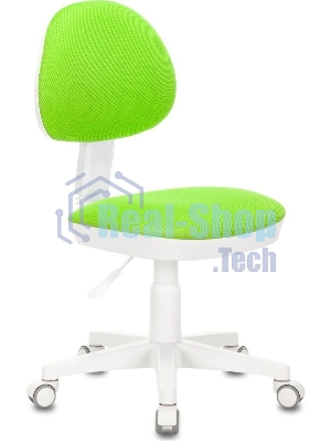 Кресло детское Бюрократ KD-3 салатовый TW-18 крестов. пластик белый