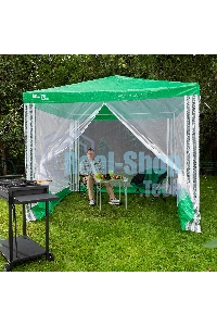 Тент садовый с москитной сеткой, 250х250/240 см, Camping Palisad