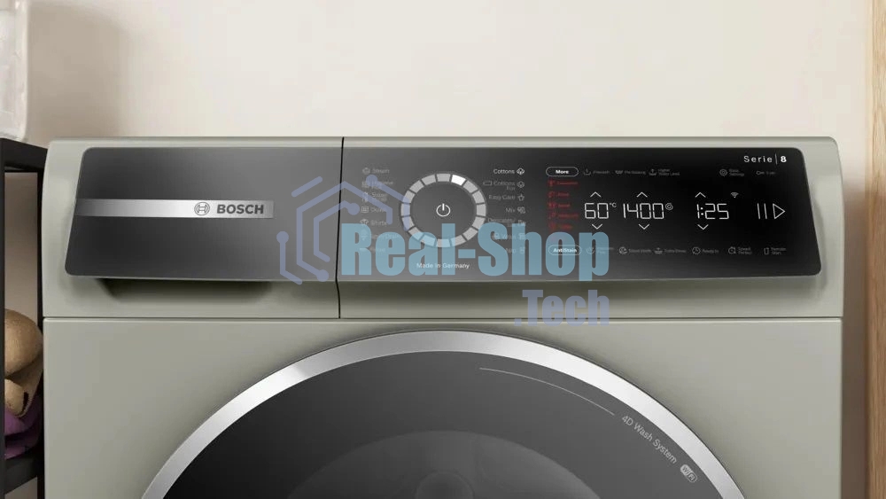 Стиральная машина Bosch Serie 8 WGb2440XME серебро, загрузка фронтальная 9 кг, 1400 об/мин., класс: А+++