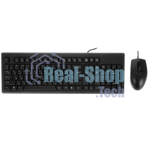 Комплект клавиатура+мышь A4Tech KRS-8372 проводной, USB, 1200 DPI, чёрный